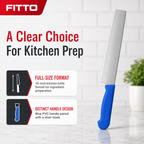 72 Pieces 10 Inch Kitchen Knives with Blue PVC Handle, Silver Blade, 1 Piece