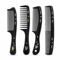 96 Pieces Black Decorative Print Hair Combs Set, 4 Pieces