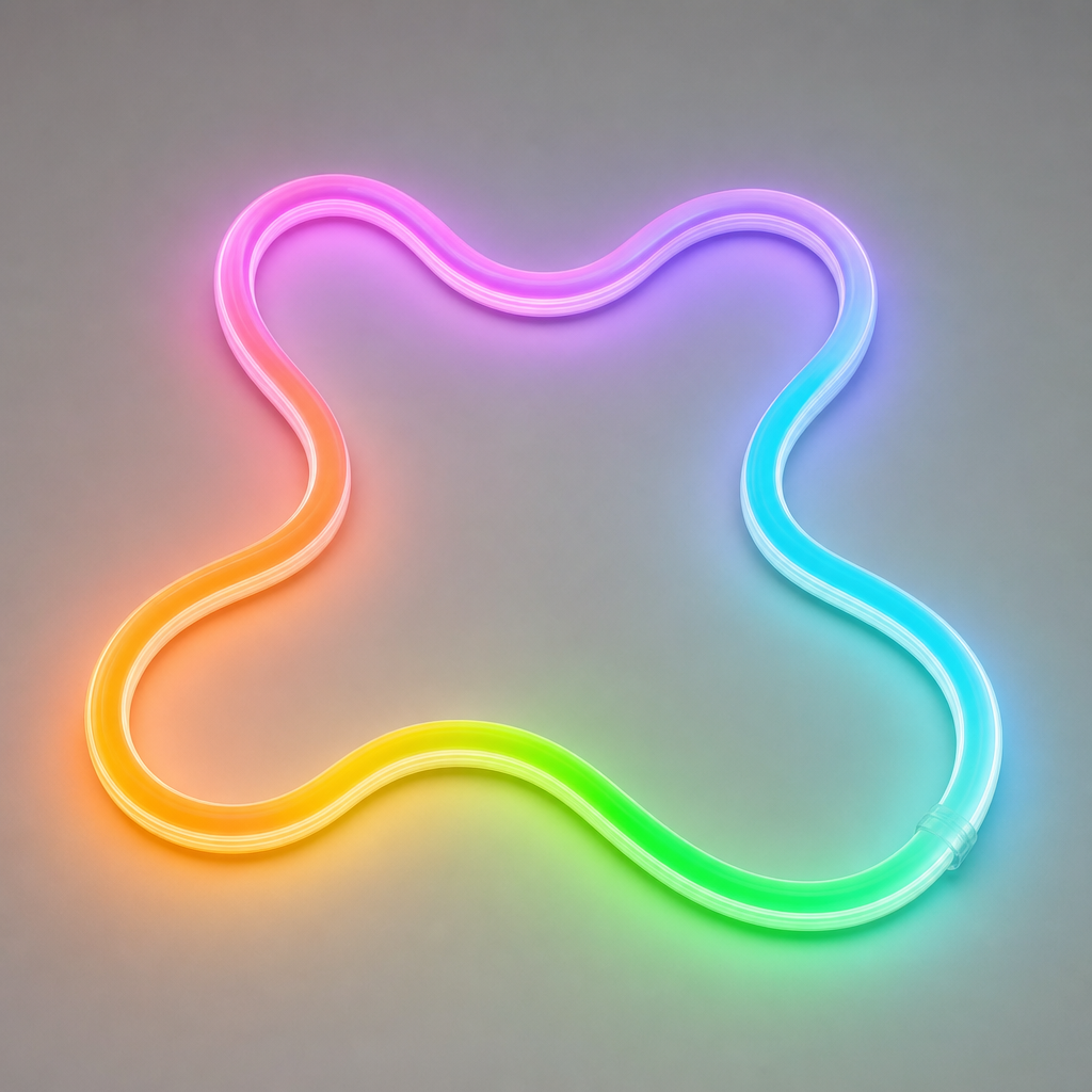 72 Pieces RGB LED Neon Rope Lights, 5 m, 1 Piece