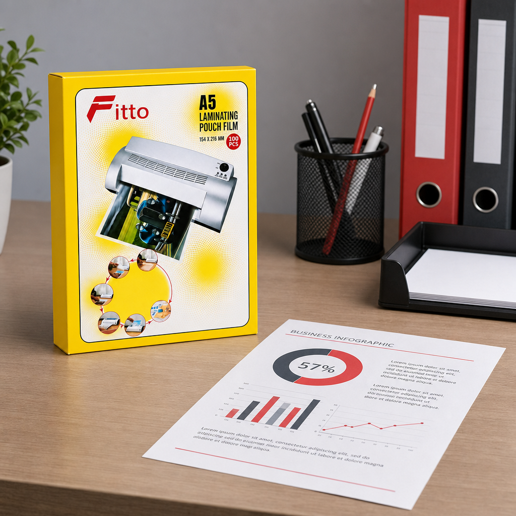 96 Pieces A5 Laminating Pouch Films, 154 x 216 mm, 100-Pack for Document Protection