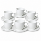 72 Pieces Opal Glass Cup 210 cc, White 6-Piece Pack for Tea, Coffee and Everyday Serving