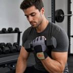 96 Pieces Gym Gloveses for Weight Lifting and Fitness, Grey and Black, Size M