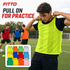 48 Pieces Sports Training Bibs Vests, Mesh Practice Pinnies, Standard Size, Assorted Colours, 12-Piece Pack