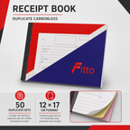 144 Pieces Receipt Books, 12 × 17 cm, 50 Duplicate Sets, Single Piece