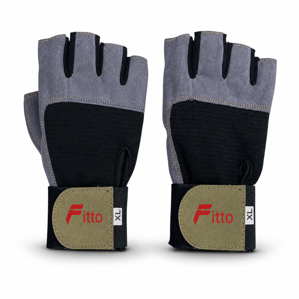 96 Pieces Gym Gloveses for Weight Lifting and Fitness, Fingerless Design, Grey and Black, Size XL