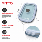 96 Pieces Collapsible Lunch Box, Rectangular Food Storage Containers, 15 x 11 x 6 cm