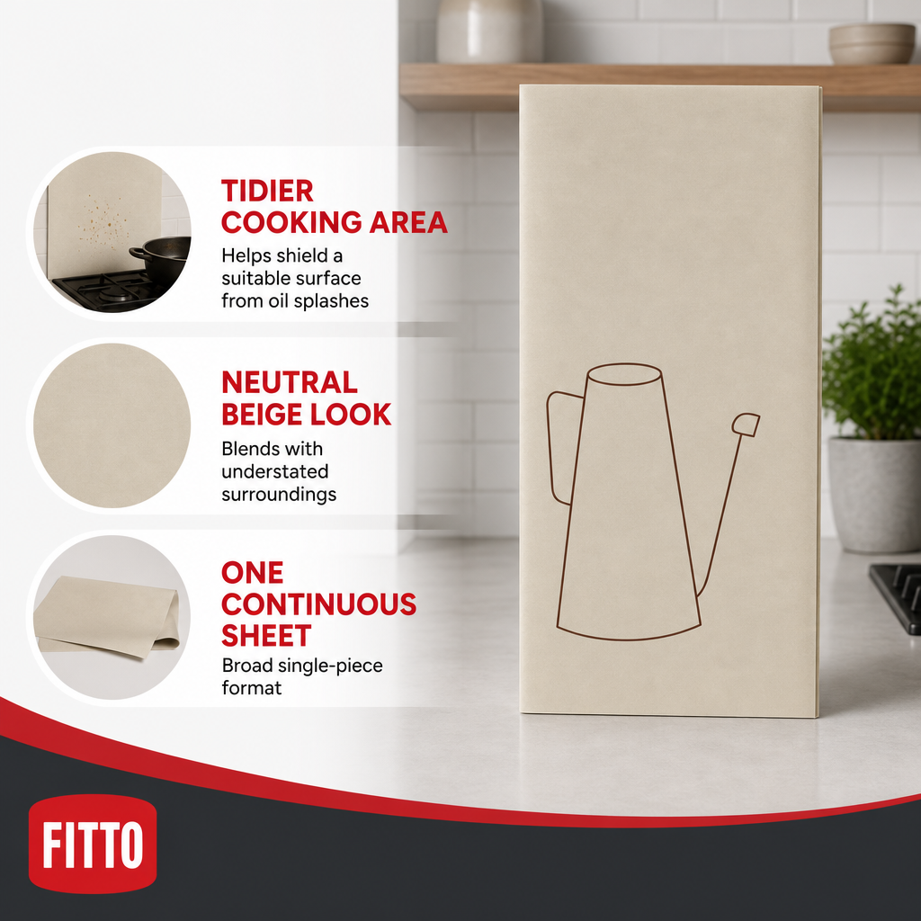 120 Pieces Beige Kitchen Anti-Oil Sticker Sheet, 100 cm, 1 Piece