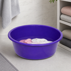 96 Pieces Round Plastic Wash Basin Size 15, Purple, 39 cm