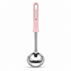 120 Pieces Stainless Steel Soup Ladle with Pink Handle, 31 cm, Deep Bowl for Cooking and Serving
