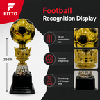72 Pieces Plastic Football Trophy, 26 cm, Gold and Black Award Cup for Sports Recognition