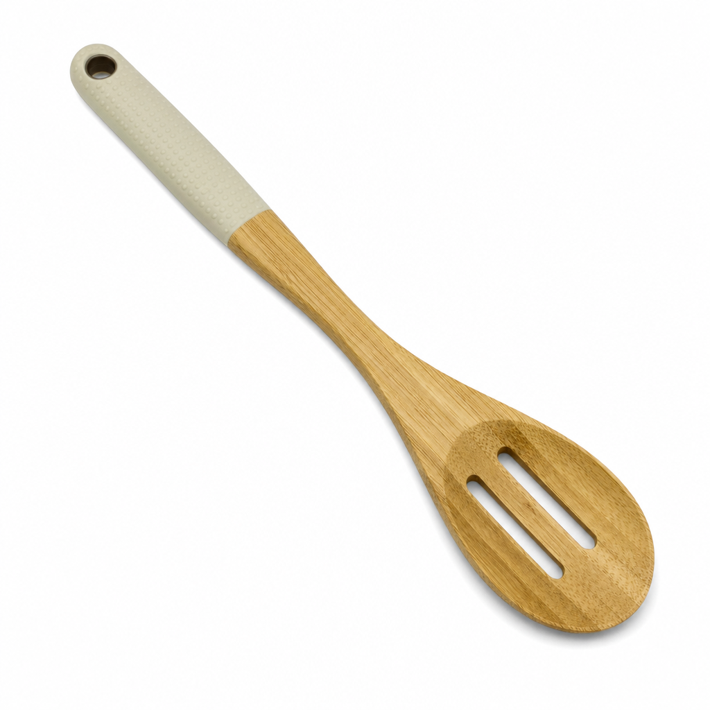 96 Pieces Wooden Slotted Spoon, 32 cm Natural Wood Cooking Utensils for Stirring and Serving