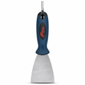120 Pieces 3 Inch Stainless Steel Putty Knife and Paint Scraper with Rubber Handle, Blue Black Silver, 1 Piece