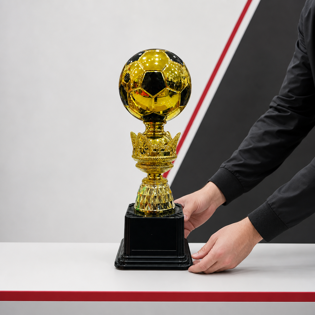 72 Pieces Plastic Football Trophy, 28 cm Gold and Black Award for Sports Recognition Display