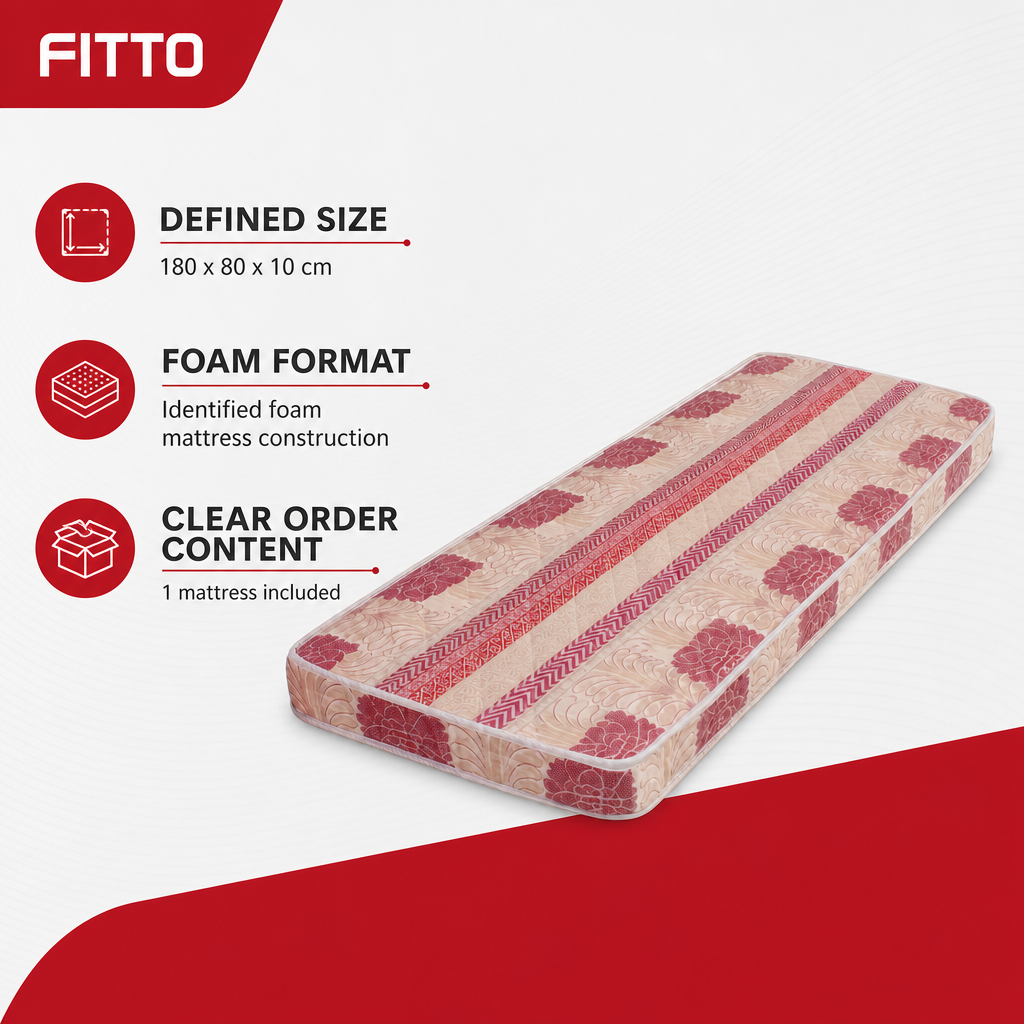 48 Pieces Foam Mattresses, 180 x 80 x 10 cm, Single Mattress for Home Sleeping Spaces