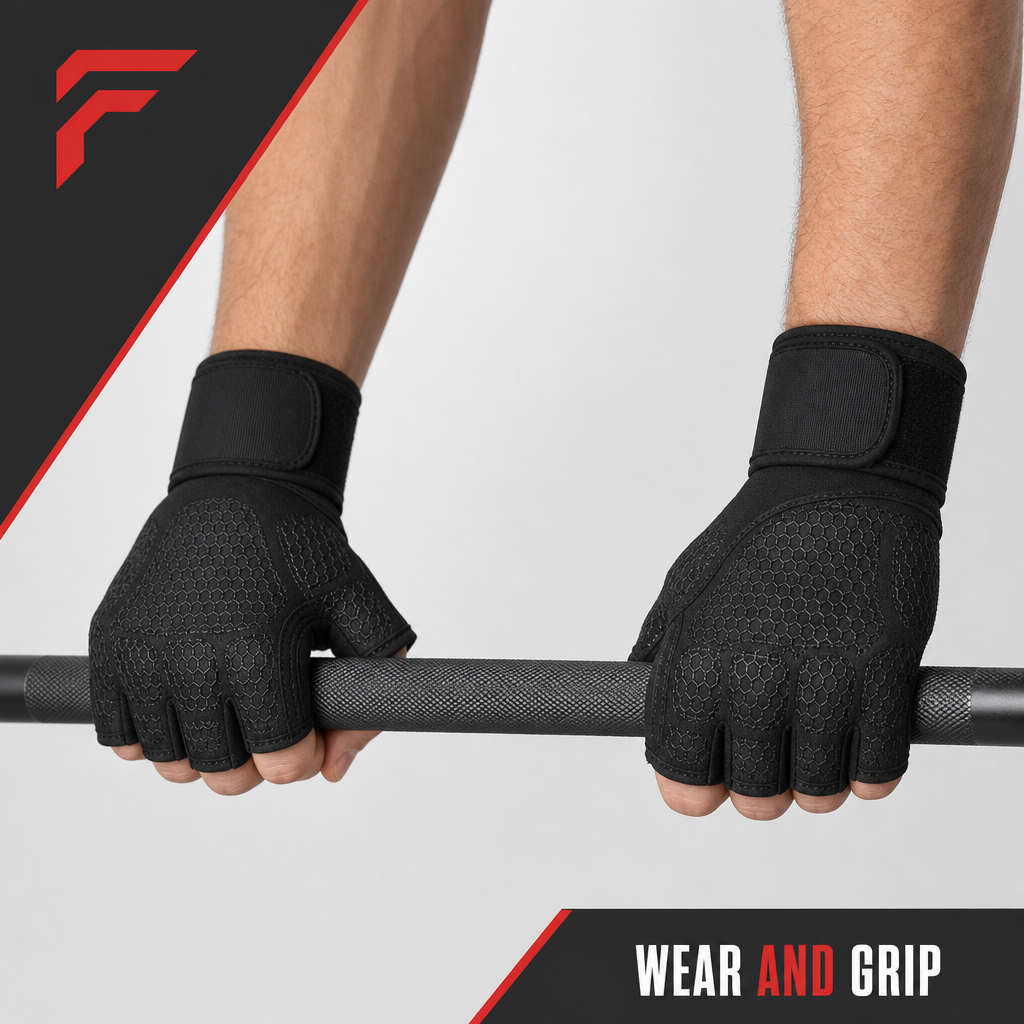 96 Pieces Gym Gloveses with Wrist Support for Weight Lifting and Fitness, Black, Size M