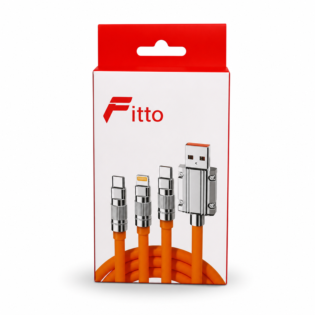 144 Pieces 4-in-1 Fast Charging Cable, 65W/27W Multi-Connector Cable for Everyday Device Power