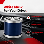 60 Pieces Car Air Fresheners Can, White Musk Fragrance, Blue, 9 x 8 x 8 cm