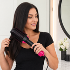 72 Pieces Hot Air Brushes, One-Step Hair Drying and Styling Tool, Black and Pink, 1 Piece
