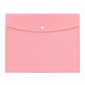 240 Pieces A4 Plastic Button Document Folder Pink 1 Piece
