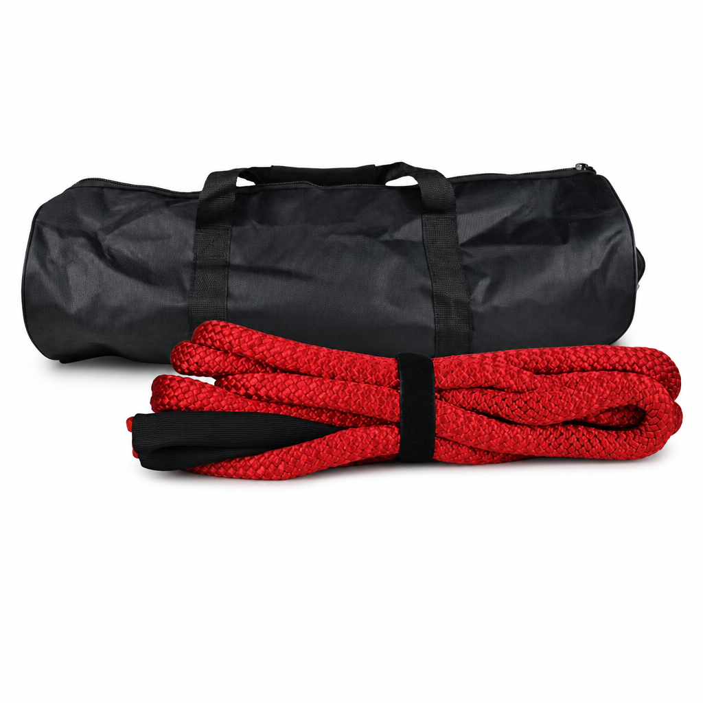 48 Pieces Kinetic Vehicle Recovery Tow Rope, 6 m, 13.2 Ton, 30% Elasticity, Red