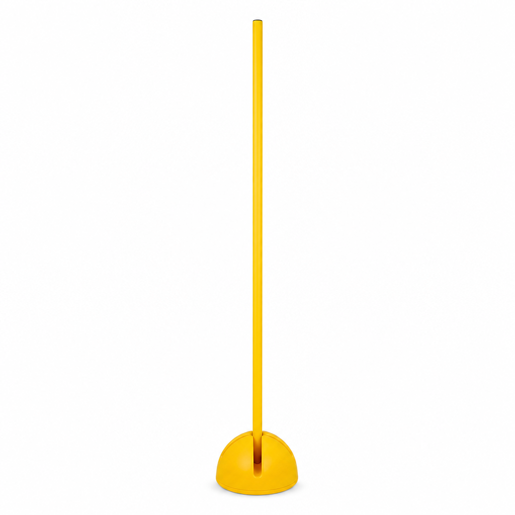96 Pieces Plastic Training Pole With Round Base, Yellow