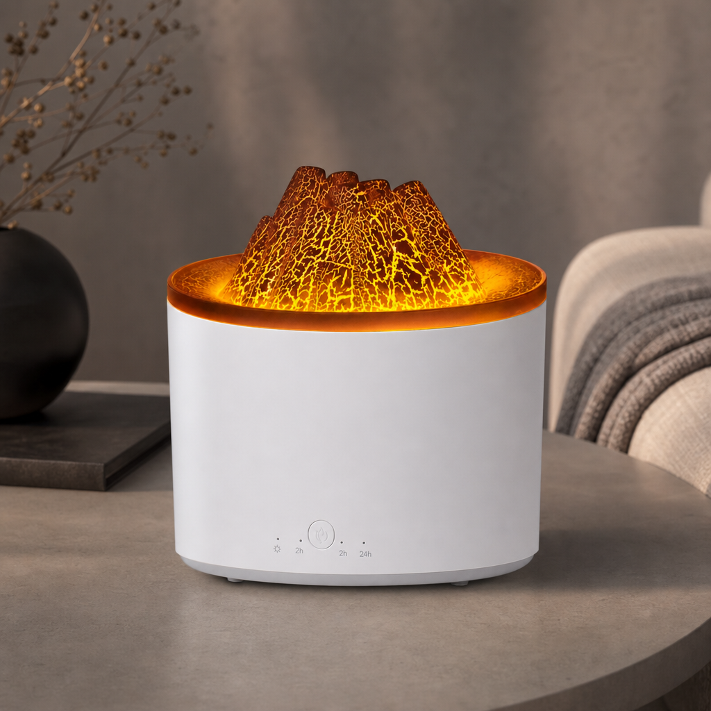 72 Pieces White and Orange Flame-Effect Aroma Diffuser, 1 Unit