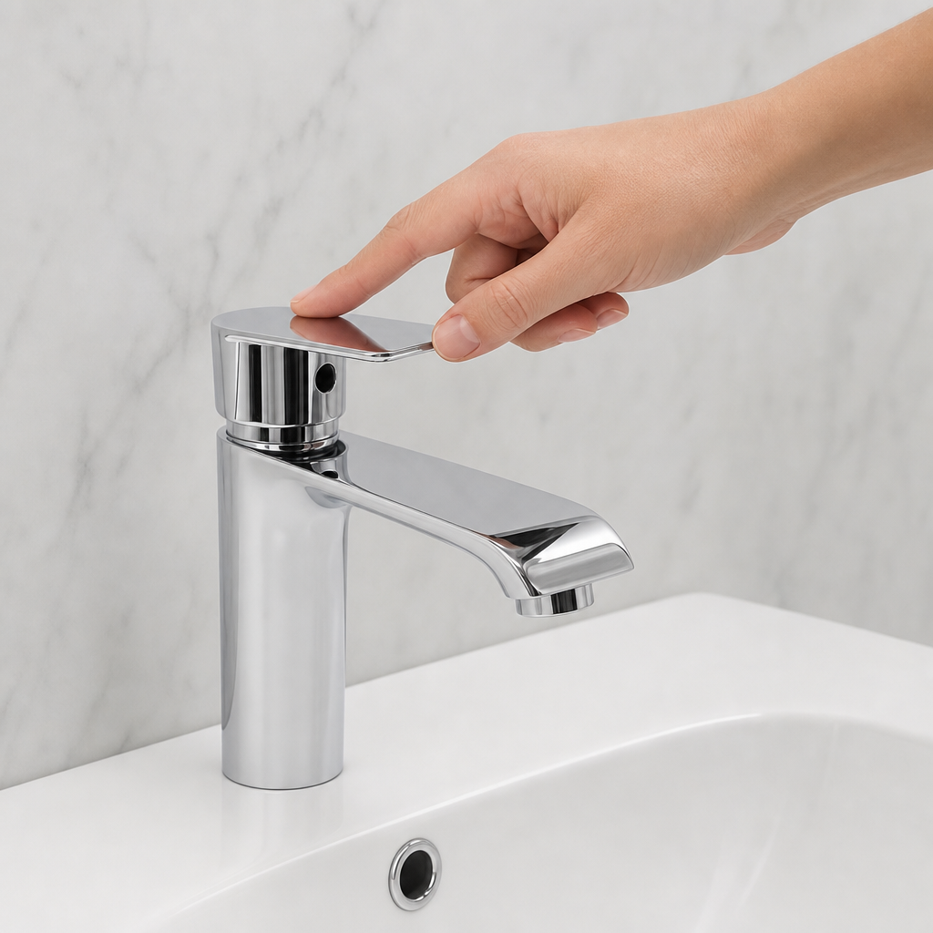 48 Pieces Basin Faucet, 16 cm Height, Chrome Finish, Single Piece