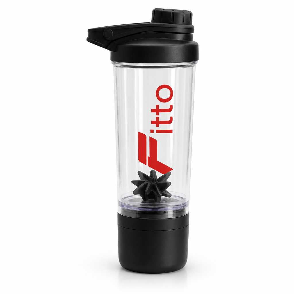 96 Pieces 500ml Shaker Bottle with Mixer, Black Sports Water Bottles