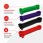 60 Pieces Resistance Bands Set, 4-Piece Exercise Loop Bands for Strength, Mobility and Home Workouts