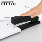 96 Pieces Black Heavy-Duty Staplers, 90 mm, 25-Sheet Capacity, for 24/6 and 26/6 Staples, 1 Piece