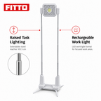 48 Pieces White Rechargeable LED Work Light with 165.5 cm Extendable Stand