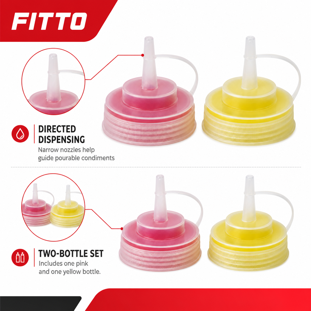 120 Pieces Squeeze Condiment Bottles, Pink and Yellow, 2-Piece Set for Sauces and Dressings