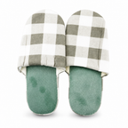 120 Pieces Adult Bath Slippers, Checkered Upper with Green or Pink Footbed, EU Size 38–41, 1 Pair