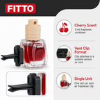 96 Pieces Car Vent Air Freshener Clip, Cherry Scent, 5 ml, Red