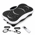 48 Pieces Small Vibration Exercise Platforms with Resistance Bands, Bluetooth, Remote Control and White Plastic Housing