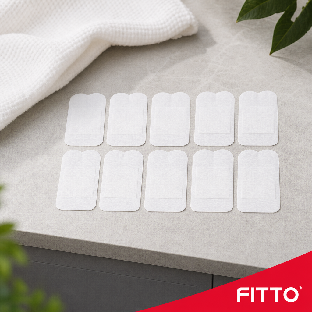 120 Pieces Adhesive Foot Pads, White, 10 Pads