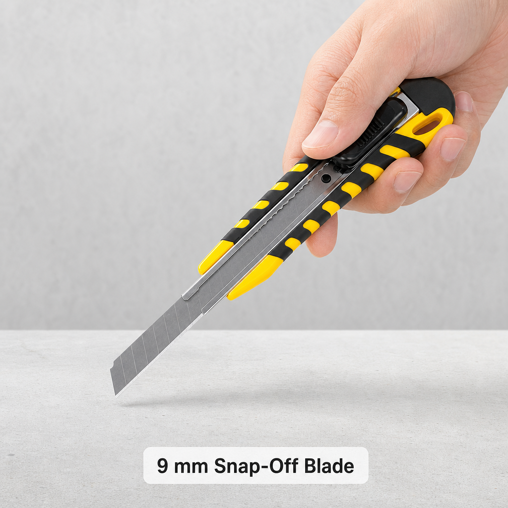 144 Pieces Utility Cutter, 9 mm Snap-Off Blade, Black and Yellow, 1 Piece