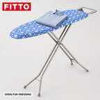 60 Pieces Ironing Boards, Foldable Pressing Surface, Blue Geometric Cover, 36 x 12 Inch