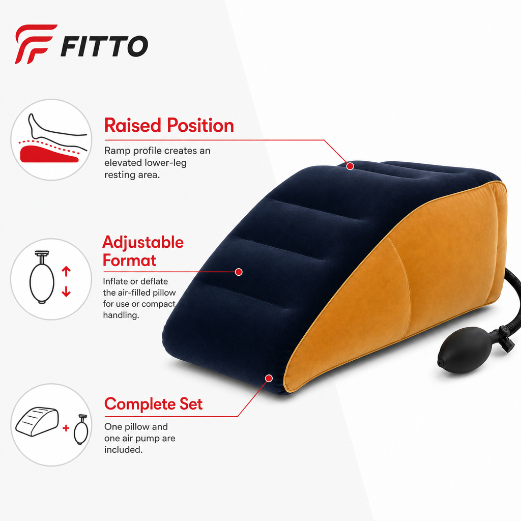 60 Pieces Leg Elevation Ramp Pillow, Inflatable Wedge Support for Resting, 40 x 30 x 18 cm