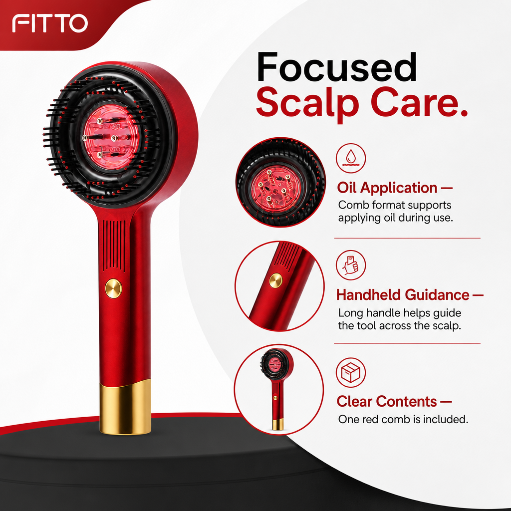 60 Pieces Red Oil-Dispensing Scalp Massage Comb, 1 Piece, Handheld Hair and Scalp Care Tool