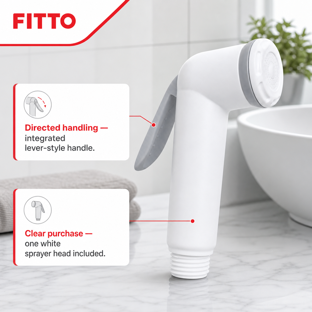 120 Pieces Handheld Bidet Sprayer Heads, White Bathroom Shattaf Nozzle, 1 Piece
