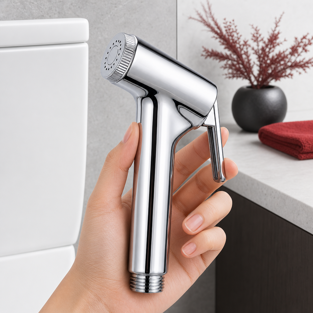 120 Pieces Handheld Bidet Sprayer Shattaf Head, 12 cm, Chrome, 1 Piece
