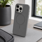 120 Pieces Silicone Magnetic Phone Cases with Raised Camera Protection, Gray