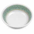 96 Pieces Melamine Salad Bowl, 9 Inch, White with Green and Yellow Pattern, Round Tablewares for Serving