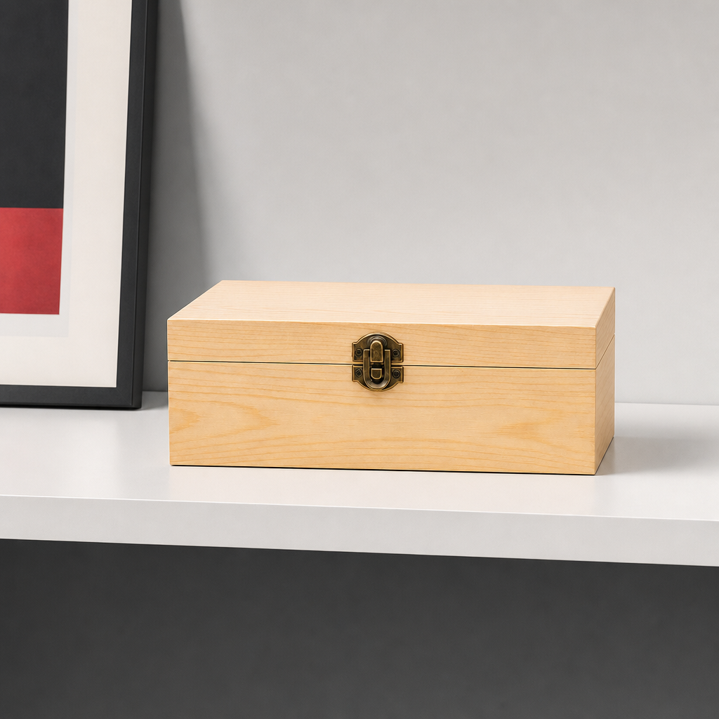 96 Pieces Wooden Storage Box, Natural Wood, 8 x 5 Inch, Single Box