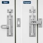 144 Pieces Sliding Tower Bolt Door Latch, 8 Inch (20.3 cm), Silver, 1 Set
