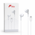 120 Pieces USB-C Wired Earphoneses, White Digital Decoding Stereo Headset