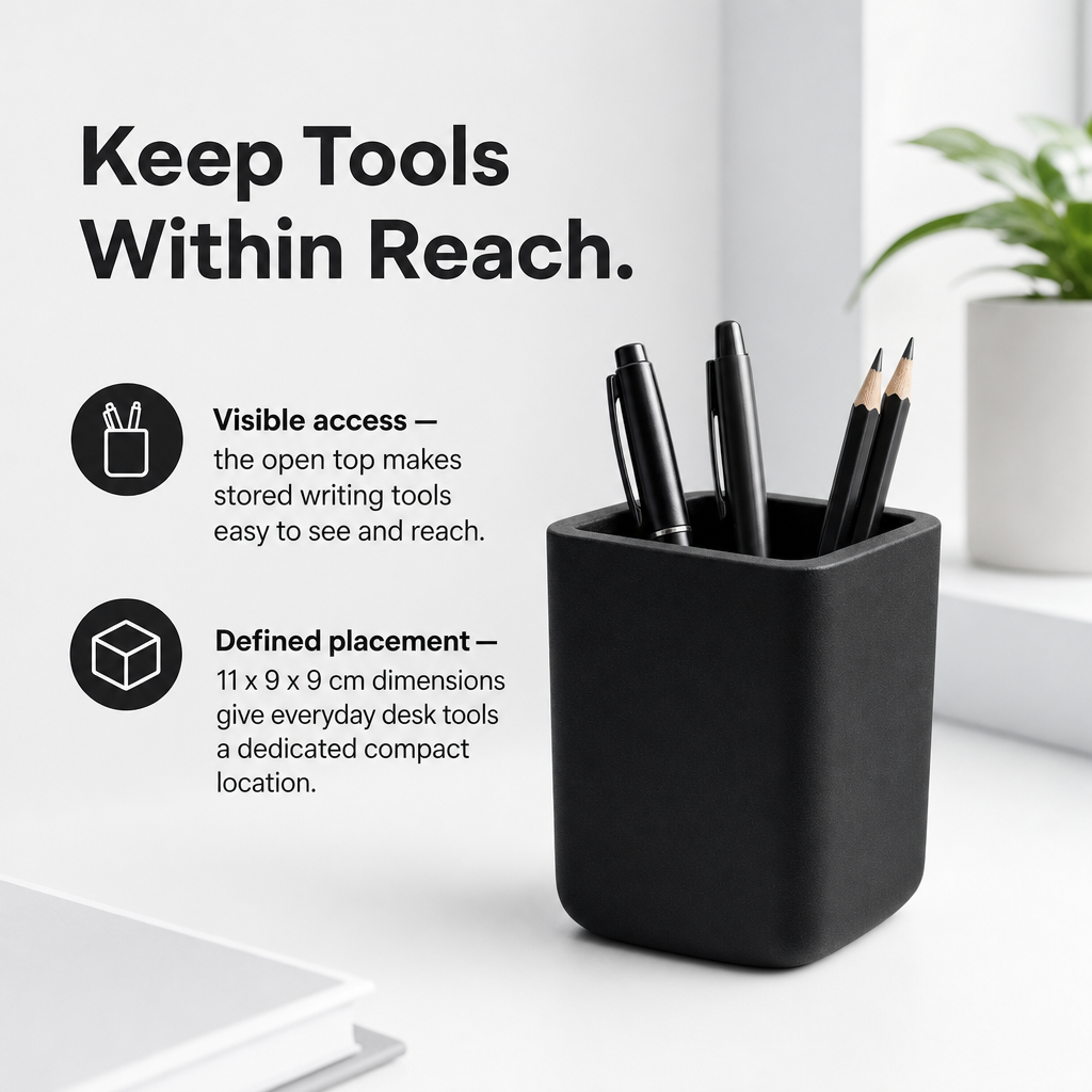 120 Pieces Desktop Pen Holder, Open-Top Stationery Organiser, Black, 1 Piece