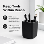 120 Pieces Desktop Pen Holder, Open-Top Stationery Organiser, Black, 1 Piece