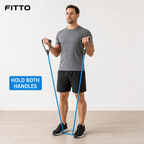 96 Pieces Resistance Bands with Handles, Toning Tube for Strength Workouts, Large Blue